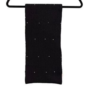 UGG Australia Elara Neck Scarf 8X78" Black Knit Bling Embellished Cashmere Gift